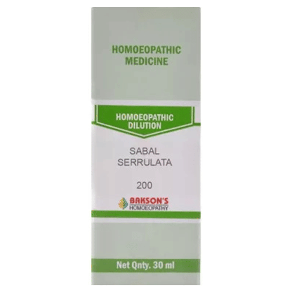 Bakson's Homeopathy Sabal Serrulata Dilution 200 bottle of 30 ml Dilution