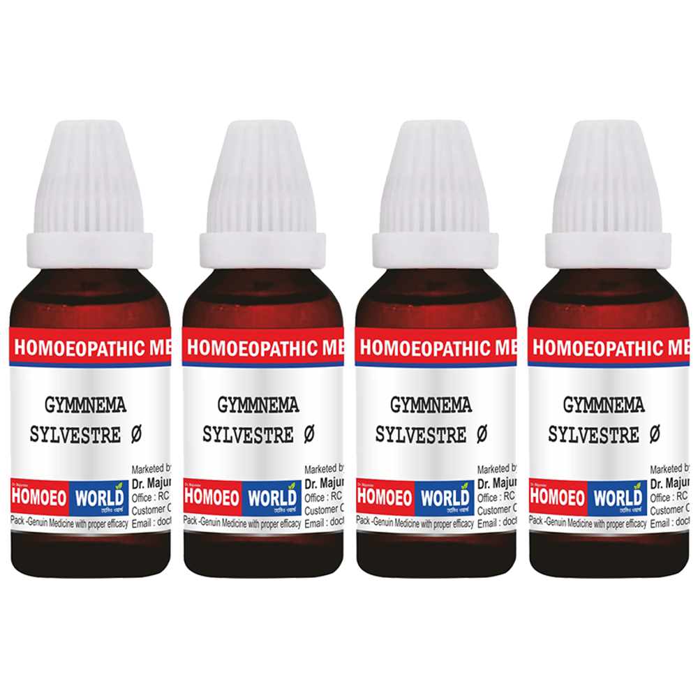 Dr. Majumder Homeo World Gymmnema Sylvestre Mother Tincture (30ml Each) Q combo pack of 4 bottles