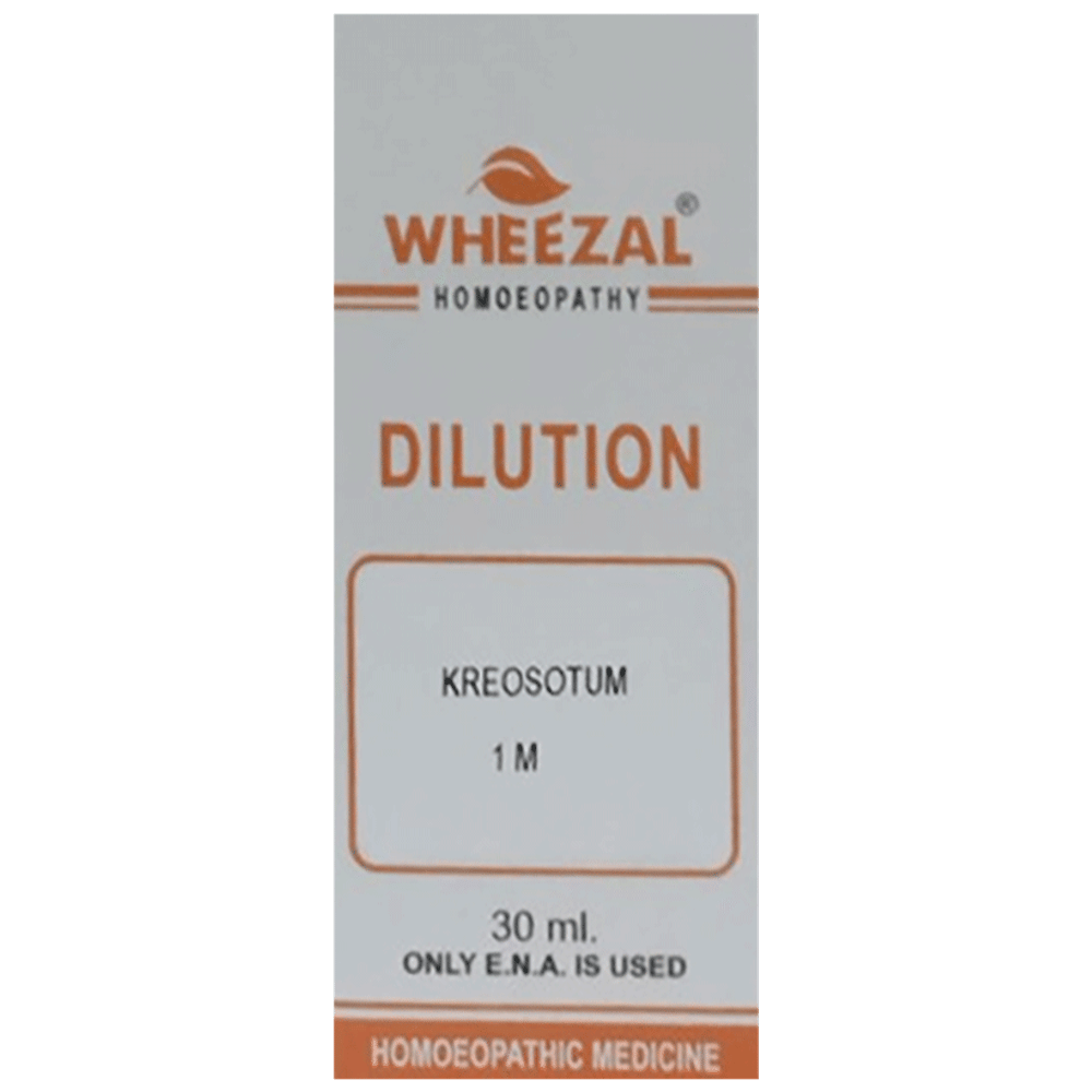 Wheezal Kreosotum Dilution 1M bottle of 30 ml Dilution Wheezal Kreosotum Dilution 1M bottle of 30 ml Dilution