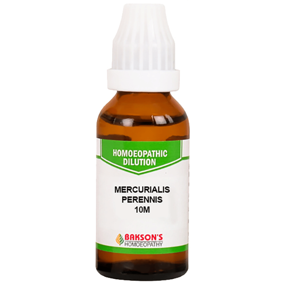 Bakson's Homeopathy Mercurialis Perennis Dilution 10M bottle of 30 ml Dilution Bakson's Homeopathy Mercurialis Perennis Dilution 10M bottle of 30 ml Dilution