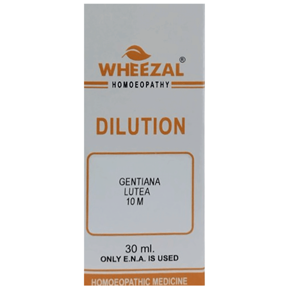 Wheezal Gentiana Lutea Dilution 10M bottle of 30 ml Dilution