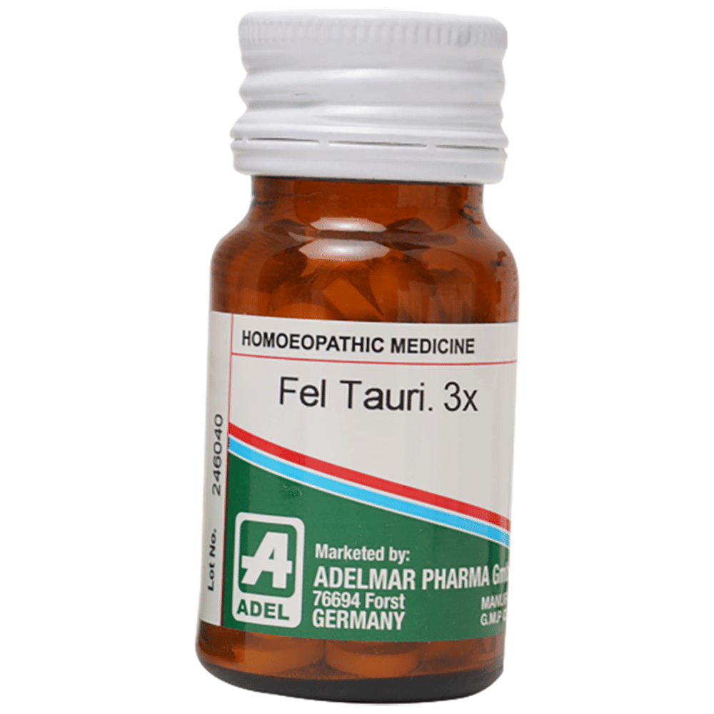 ADEL Fel Tauri Trituration Tablet 3X bottle of 20 gm Trituration Tablet ADEL Fel Tauri Trituration Tablet 3X bottle of 20 gm Trituration Tablet