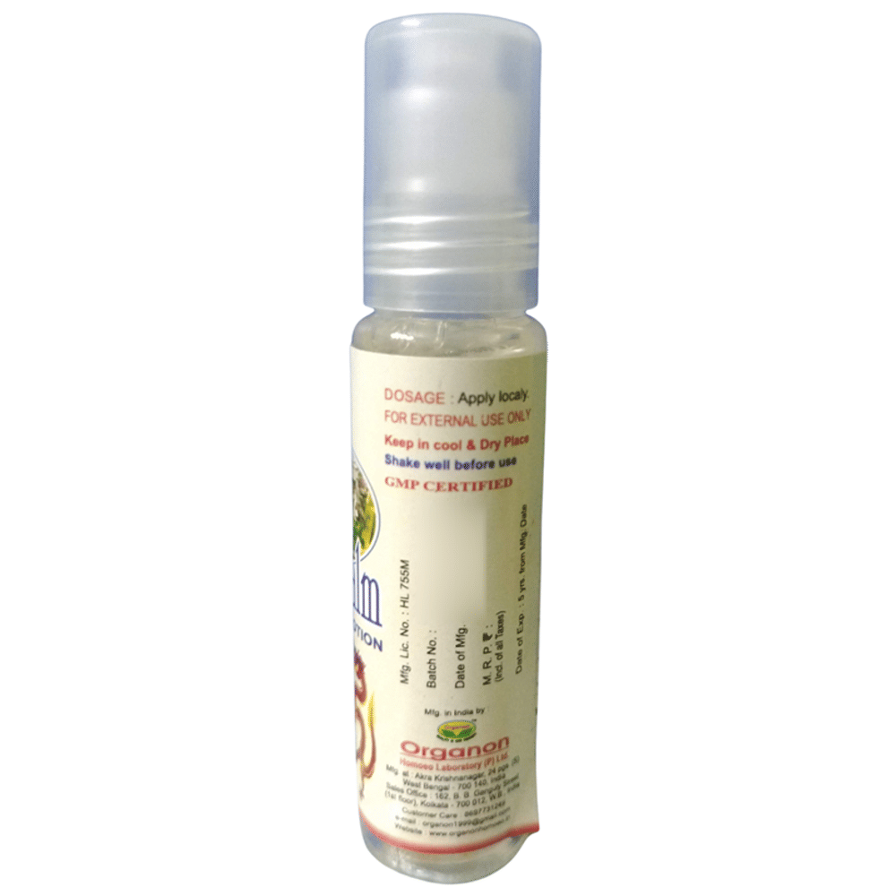 Organon Myobalm Lotion for Pain Relief Roll-on bottle of 10 ml Lotion