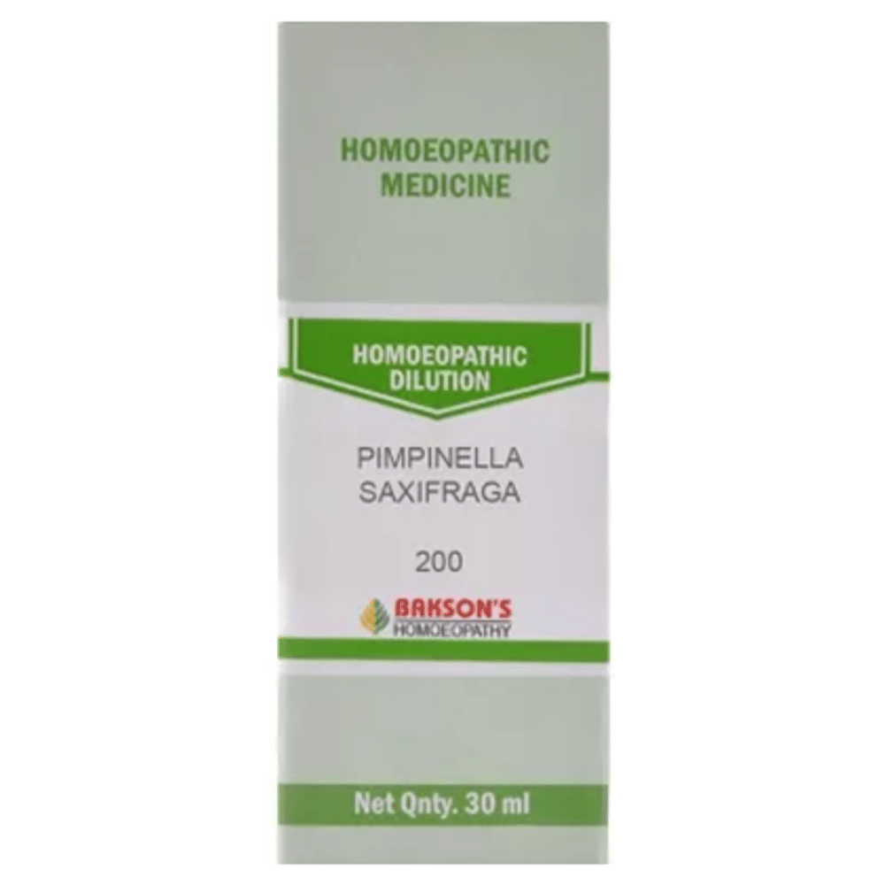 Bakson's Homeopathy Pimpinella Saxifraga Dilution 200 bottle of 30 ml Dilution