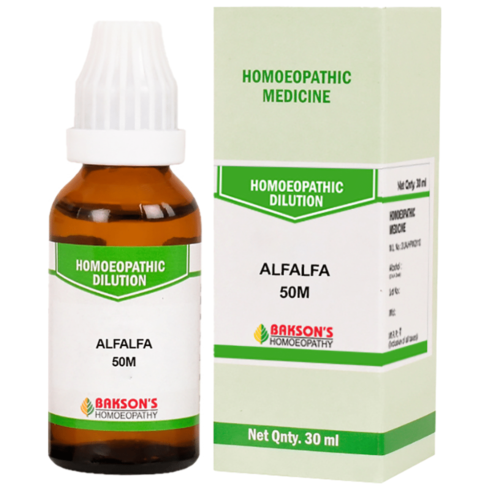 Bakson's Homeopathy Alfalfa Dilution 50M bottle of 30 ml Dilution