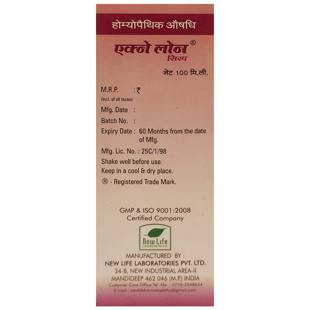 New Life Acne Lone box of 100 ml Syrup New Life Acne Lone box of 100 ml Syrup
