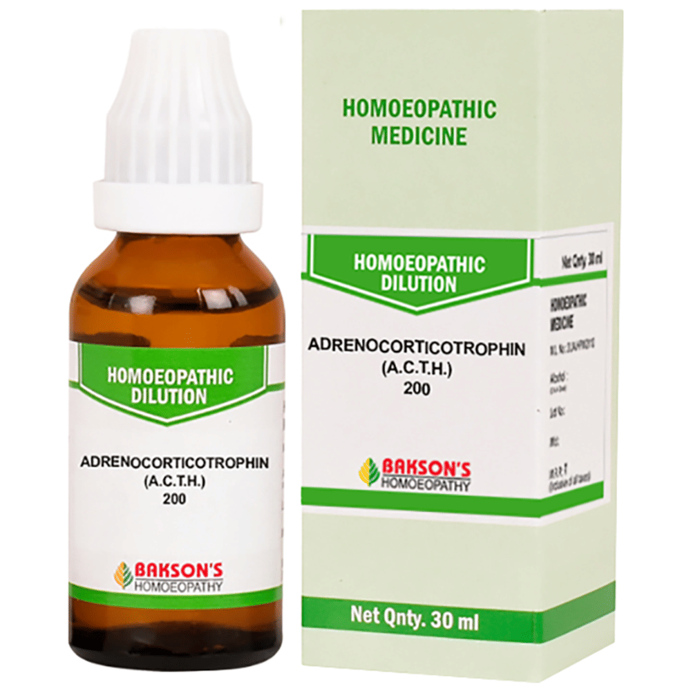 Bakson's Homeopathy Adrenocorticotrophin (ACTH) Dilution 200 bottle of 30 ml Dilution
