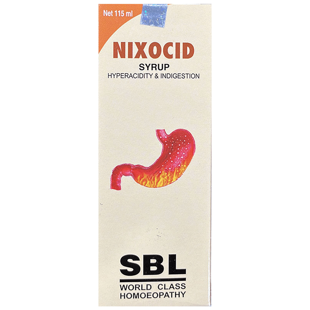 SBL Nixocid Syrup bottle of 115 ml Syrup