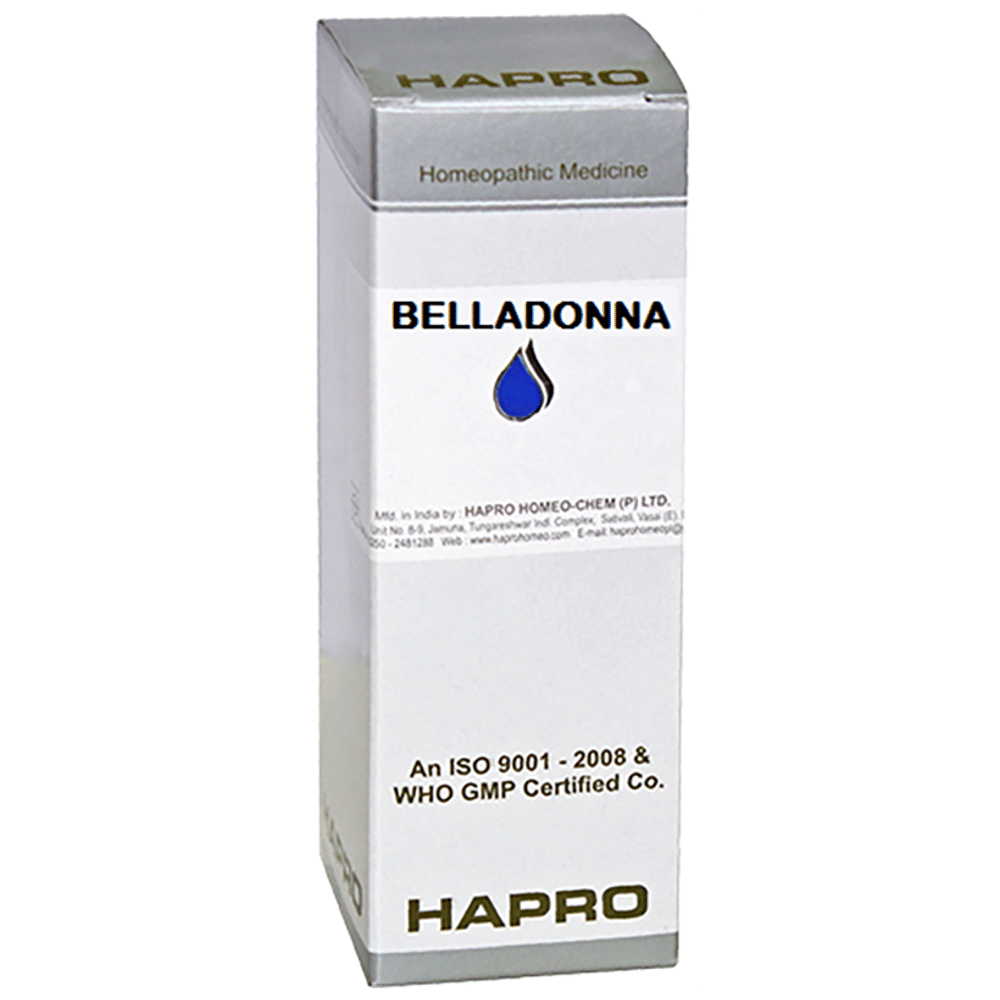 Hapro Belladonna Dilution 10M bottle of 30 ml Dilution