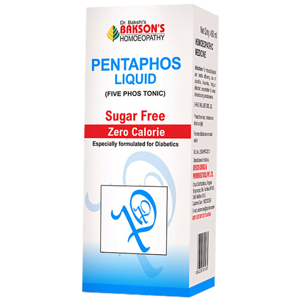 Bakson's Homeopathy Pentaphos Liquid Sugar Free bottle of 450 ml Liquid
