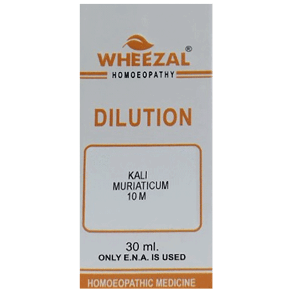 Wheezal Kali Muriaticum Dilution 10M bottle of 30 ml Dilution