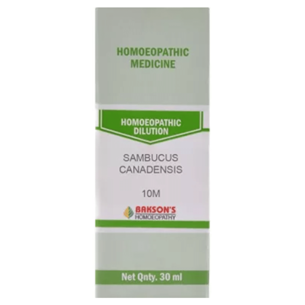 Bakson's Homeopathy Sambucus Canadensis Dilution 10M bottle of 30 ml Dilution