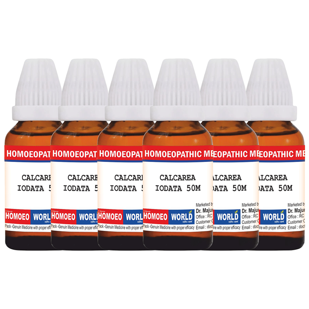 Dr. Majumder Homeo World Calcarea Iodata Dilution(30ml Each) 50M combo pack of 6 Packs