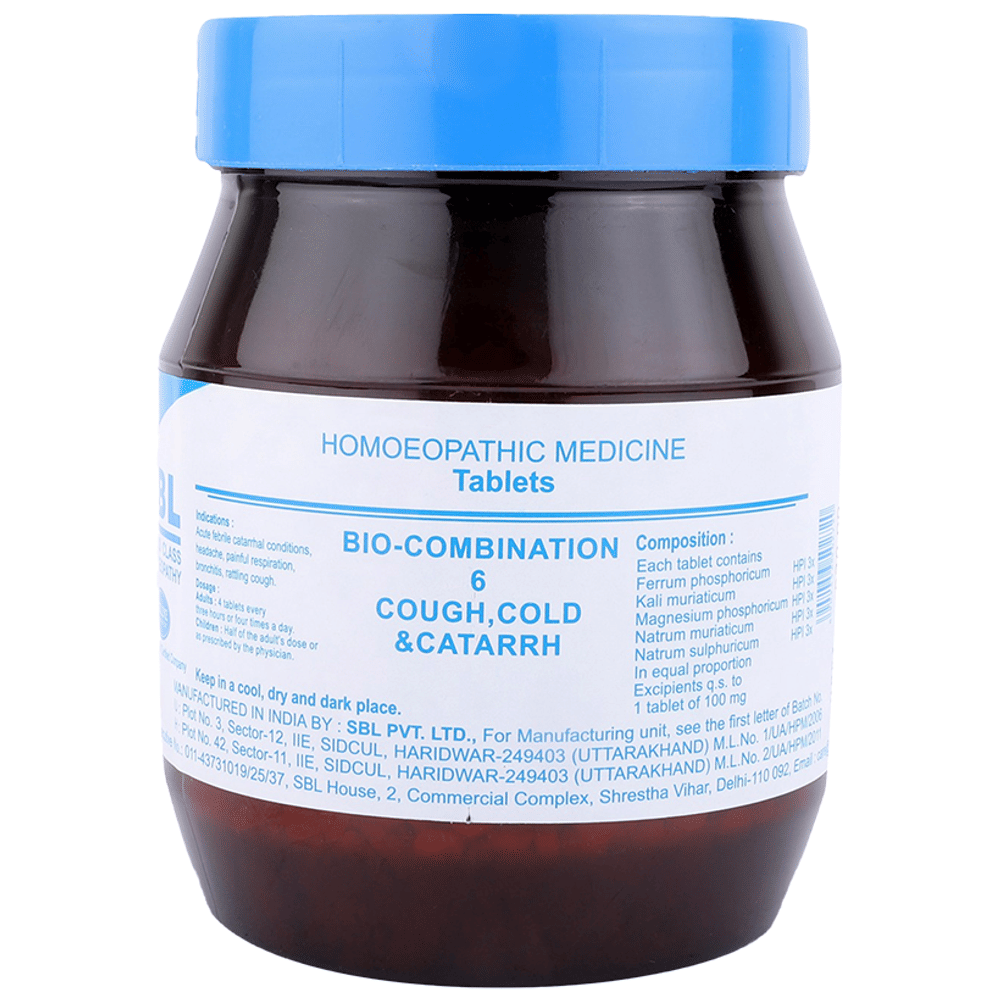 SBL Bio-Combination 6 Tablet bottle of 450 gm Biocombination Tablet