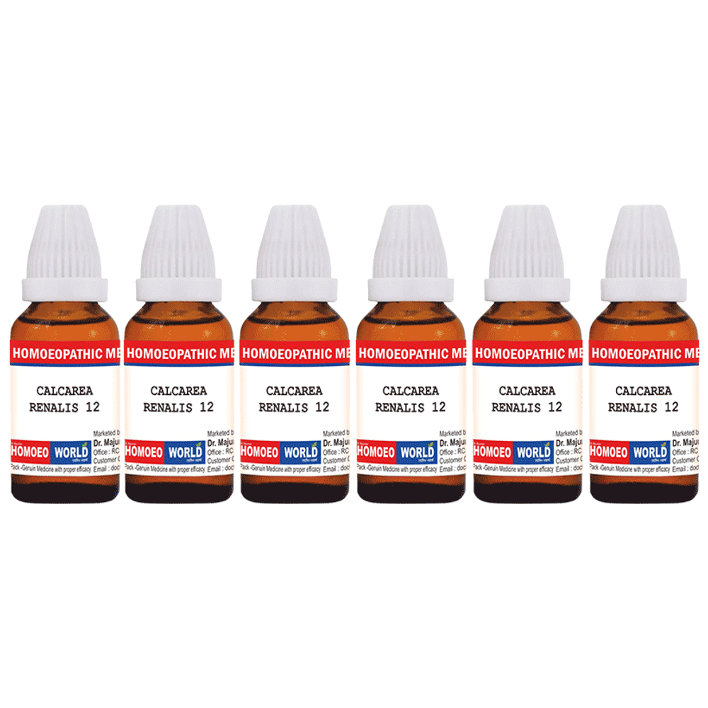 Dr. Majumder Homeo World Calcarea Renalis Dilution(30ml Each) 12 CH combo pack of 6 Packs