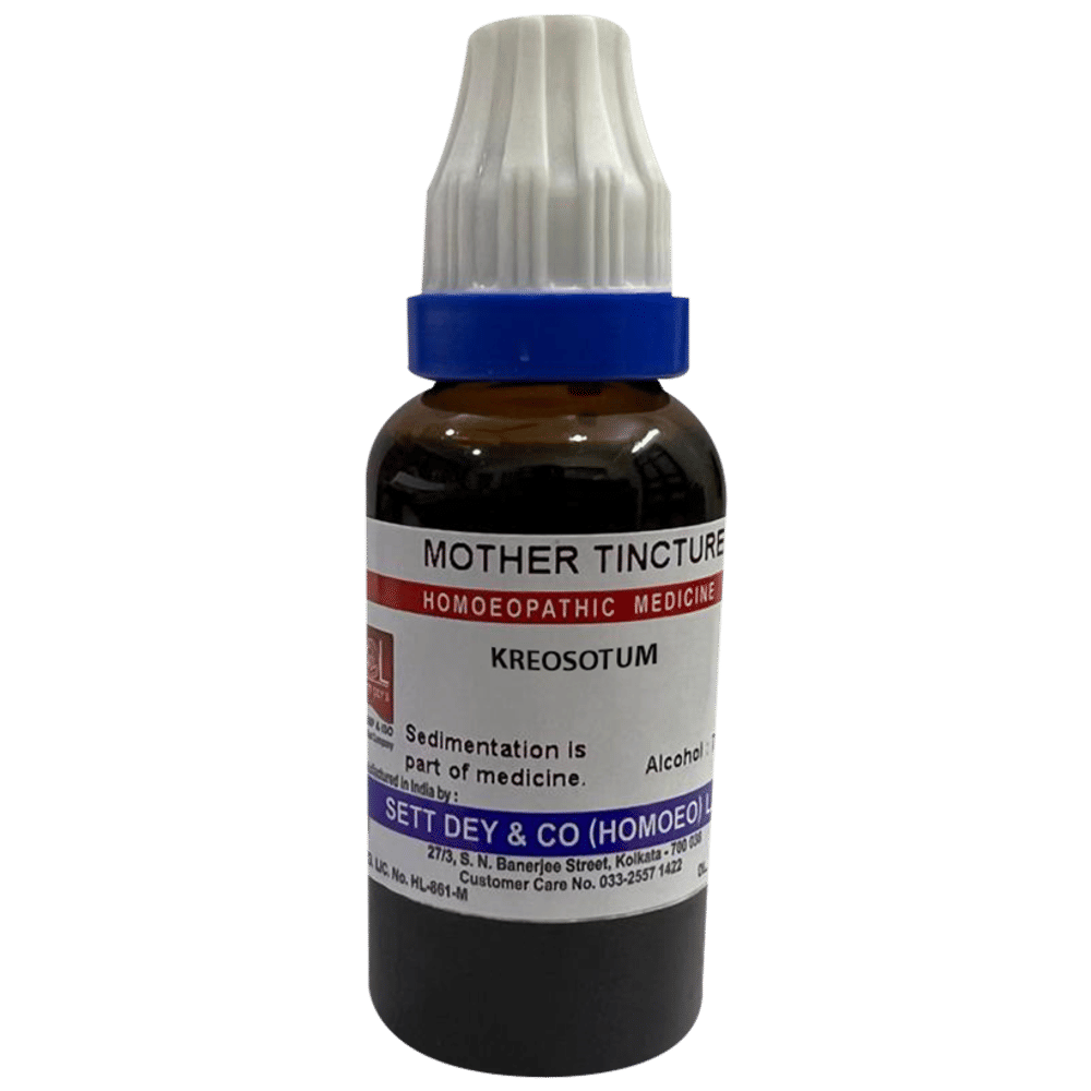 Sett Dey Kreosotum Mother Tincture bottle of 30 ml Mother Tincture