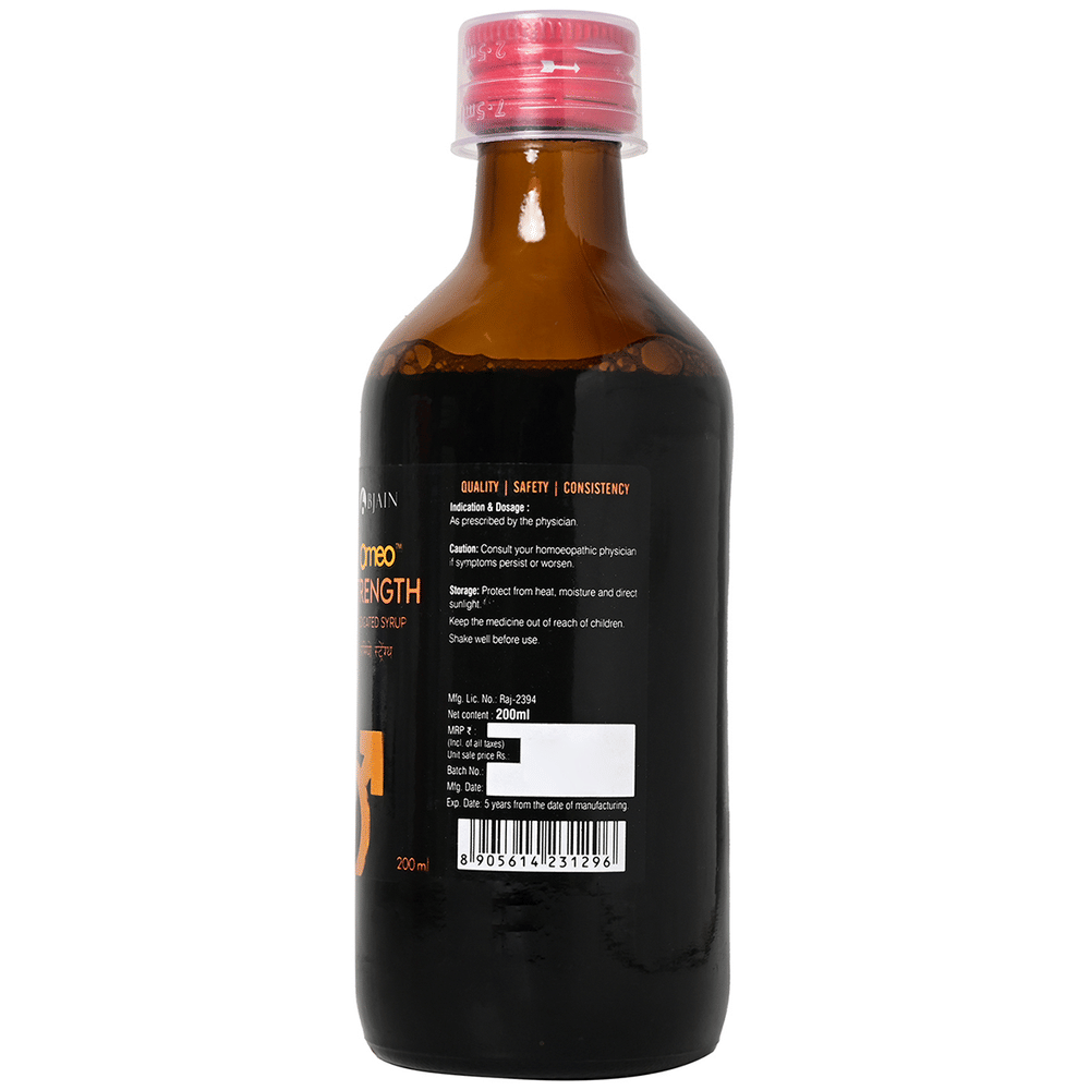 Bjain Omeo Strength Syrup bottle of 200 ml Syrup