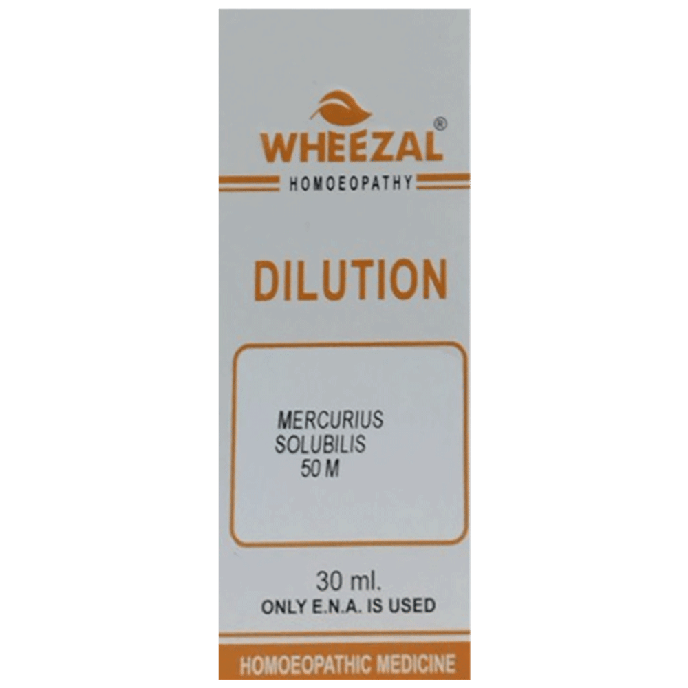 Wheezal Mercurius Solubilis Dilution 50M bottle of 30 ml Dilution
