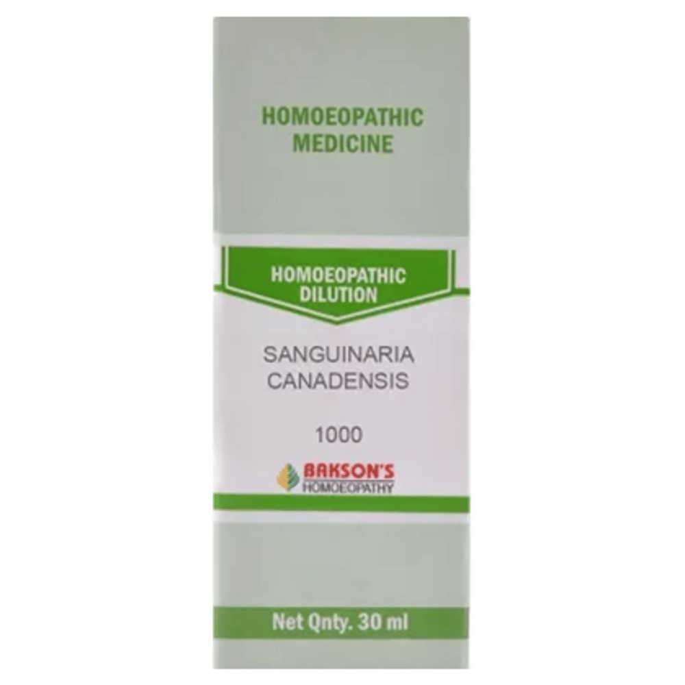 Bakson's Homeopathy Sanguinaria Canadensis Dilution 1000 CH bottle of 30 ml Dilution Bakson's Homeopathy Sanguinaria Canadensis Dilution 1000 CH bottle of 30 ml Dilution