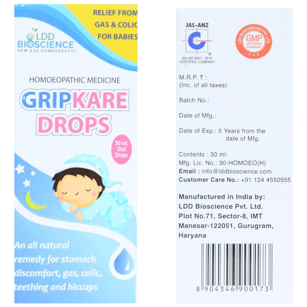 LDD Bioscience Gripkare Oral Drops bottle of 30 ml Oral Drops
