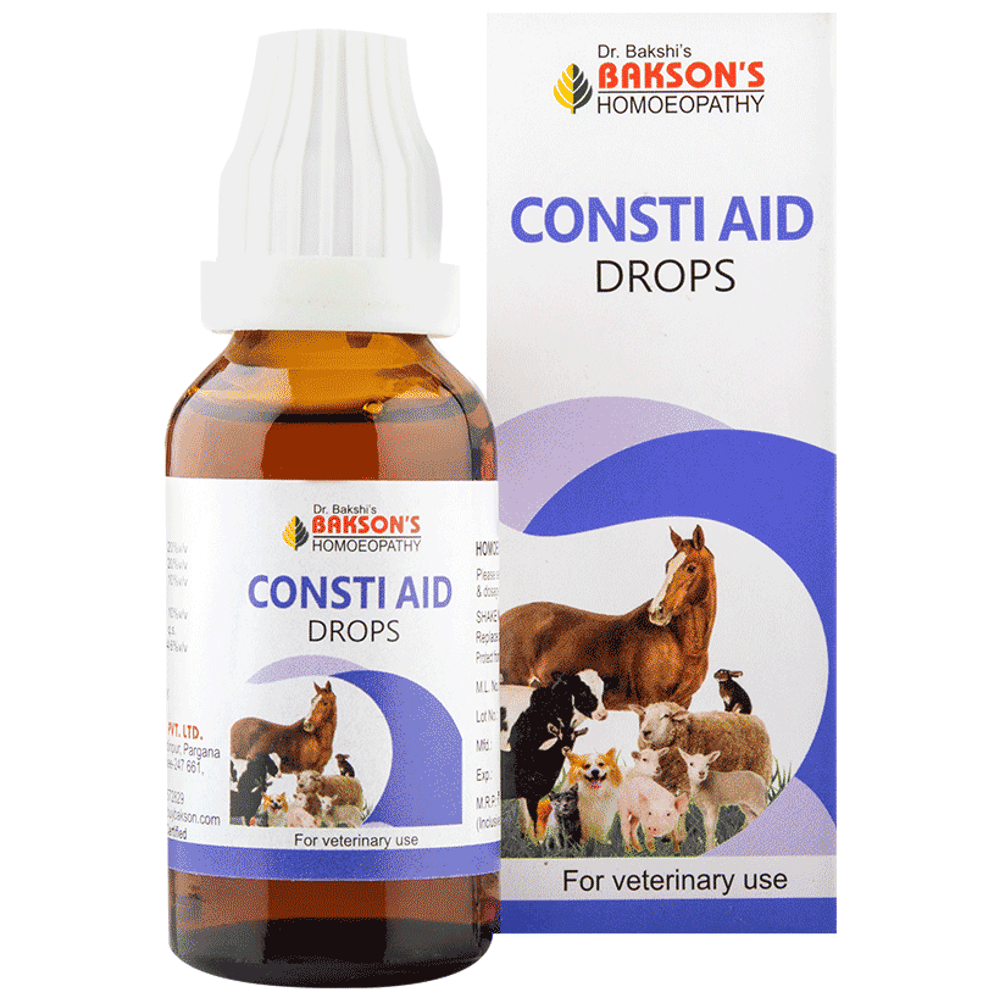 Bakson's Homeopathy Consti Aid Drop for Veterinary Use bottle of 30 ml Drop