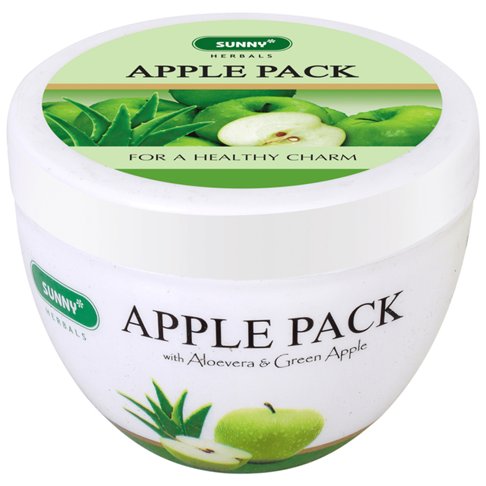 Sunny Herbals Apple Pack with Aloevera Almond Oil & Green Apple jar of 150 gm Face Pack