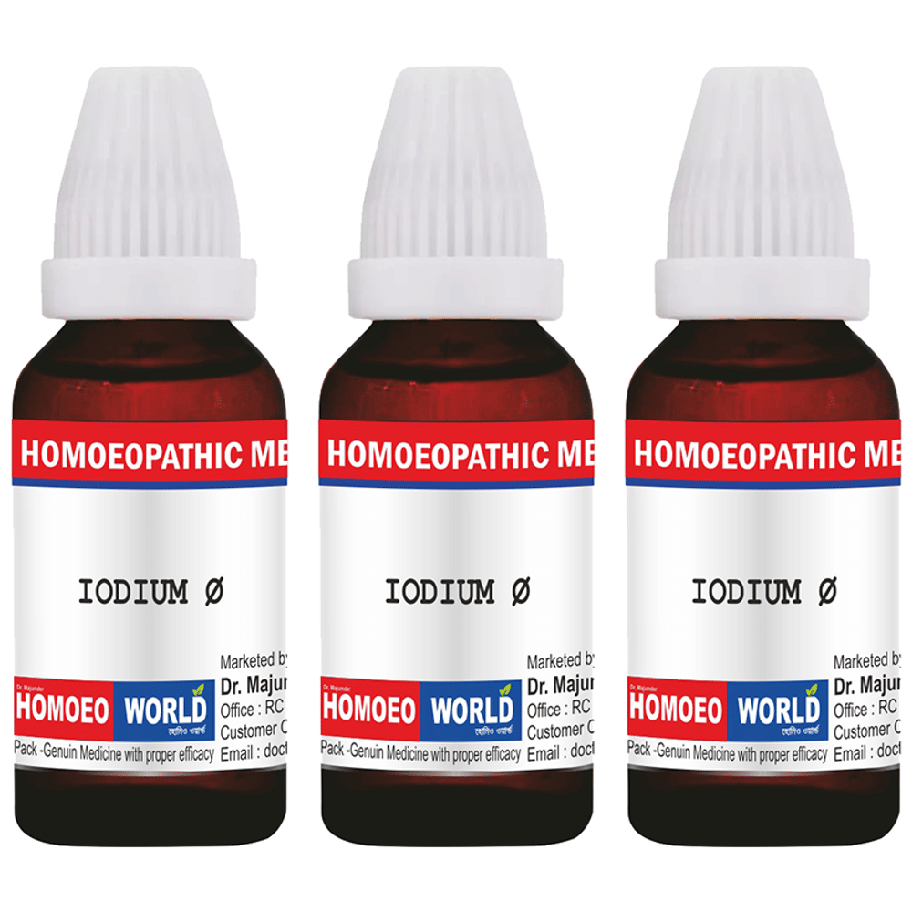 Dr. Majumder Homeo World Iodium Mother Tincture (30ml Each) Q combo pack of 3 bottles