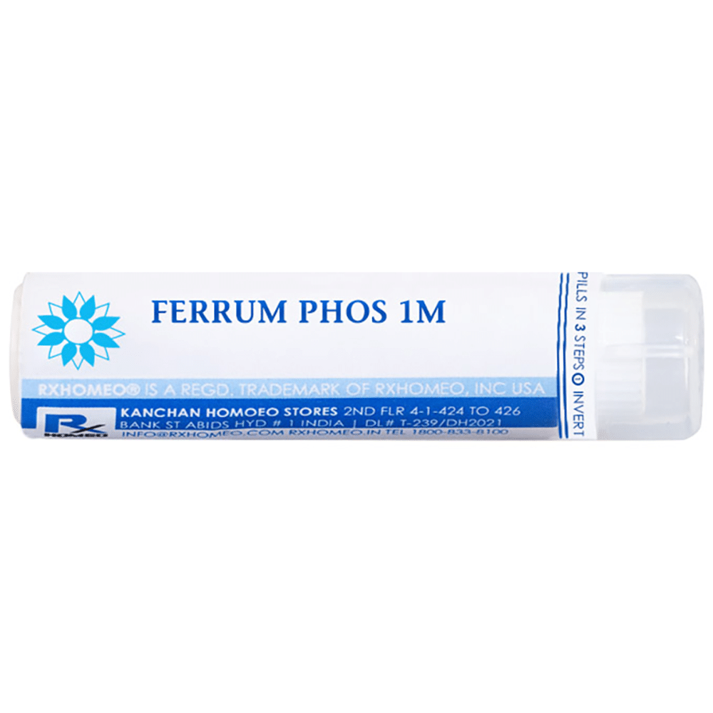 Rxhomeo  Ferrum Phos 1M bottle of 250 pellets