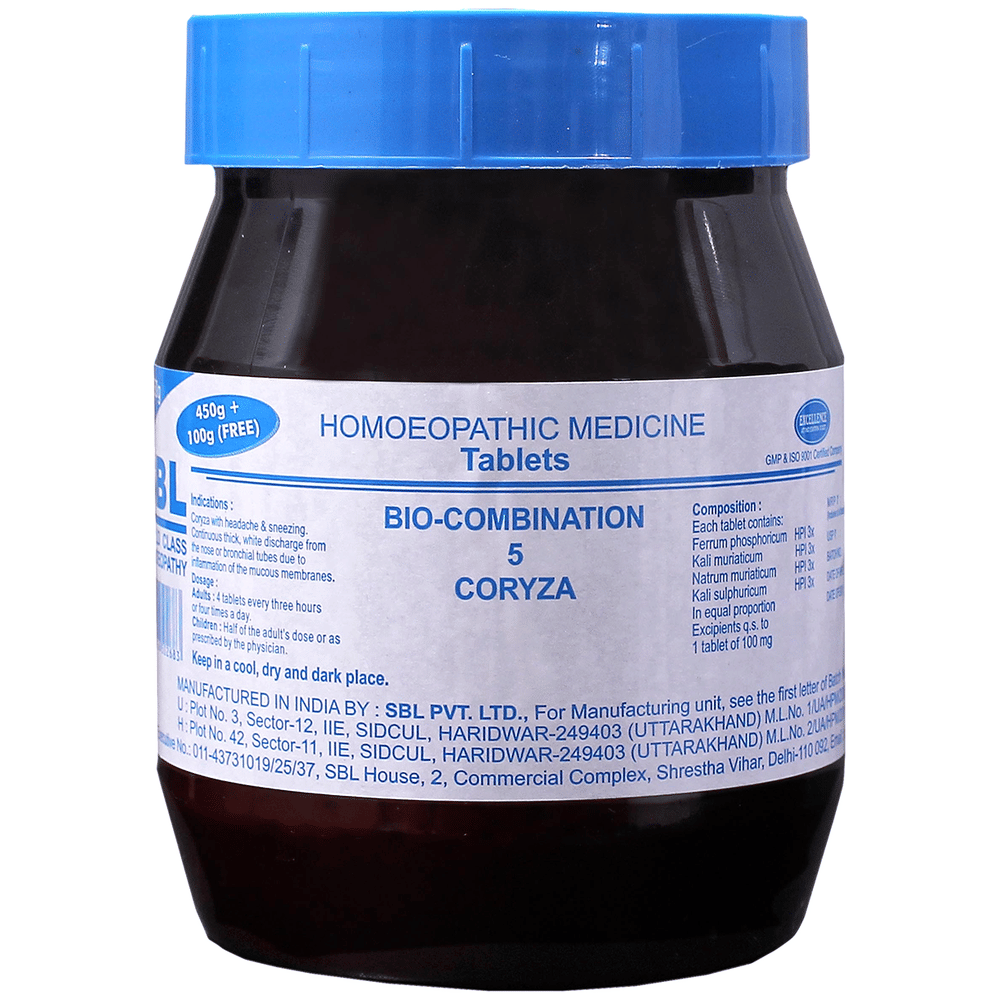 SBL Bio-Combination 5 Tablet bottle of 550 gm Biocombination Tablet