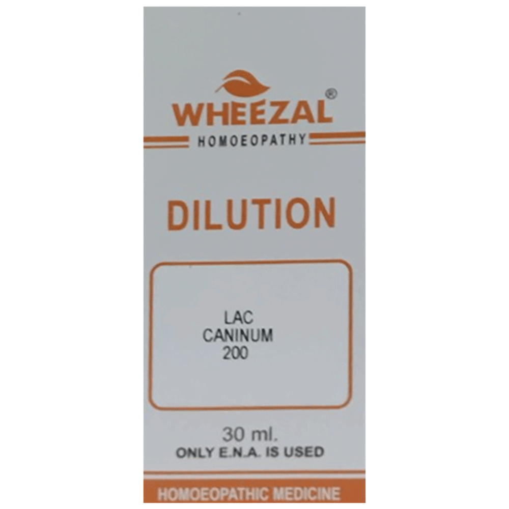 Wheezal Lac Caninum Dilution 200 bottle of 30 ml Dilution