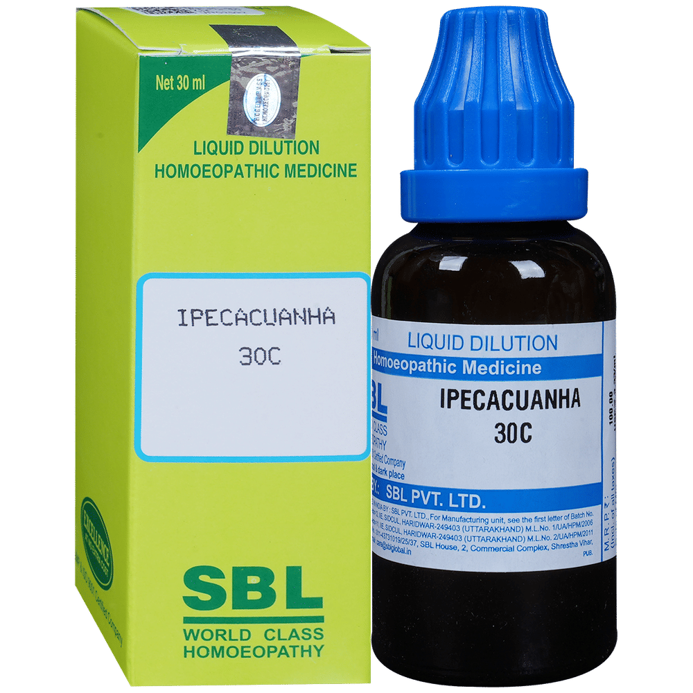 SBL Ipecacuanha Dilution 30 CH bottle of 30 ml Dilution