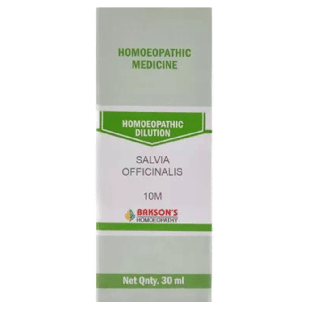 Bakson's Homeopathy Salvia Officinalis Dilution 10M bottle of 30 ml Dilution