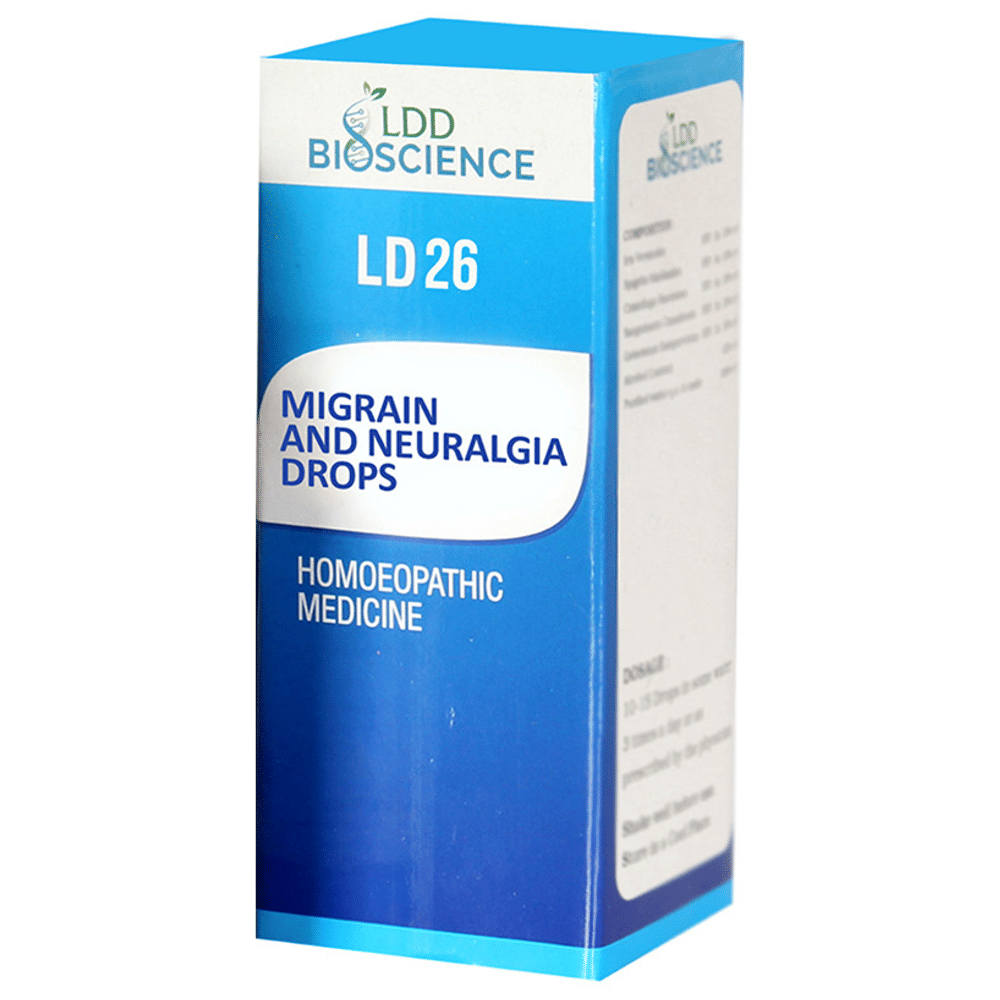 LDD Bioscience LD 26 Migrain & Neuralgia  Drop bottle of 30 ml Drop