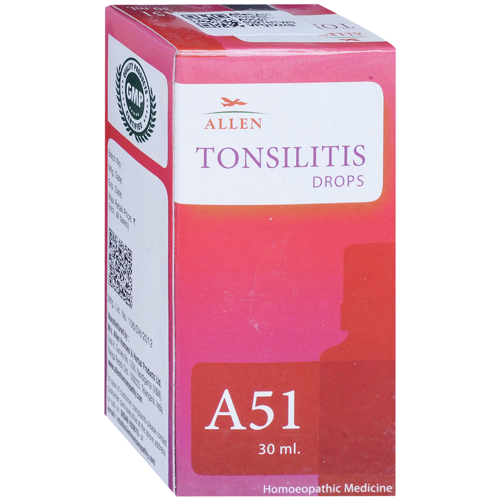 Allen A51 Tonsilitis Drop bottle of 30 ml Drop Allen A51 Tonsilitis Drop bottle of 30 ml Drop