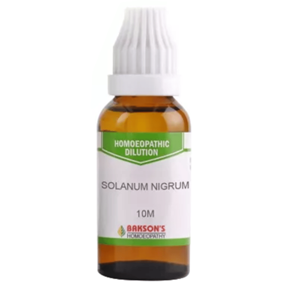 Bakson's Homeopathy Solanum Nigrum Dilution 10M bottle of 30 ml Dilution Bakson's Homeopathy Solanum Nigrum Dilution 10M bottle of 30 ml Dilution