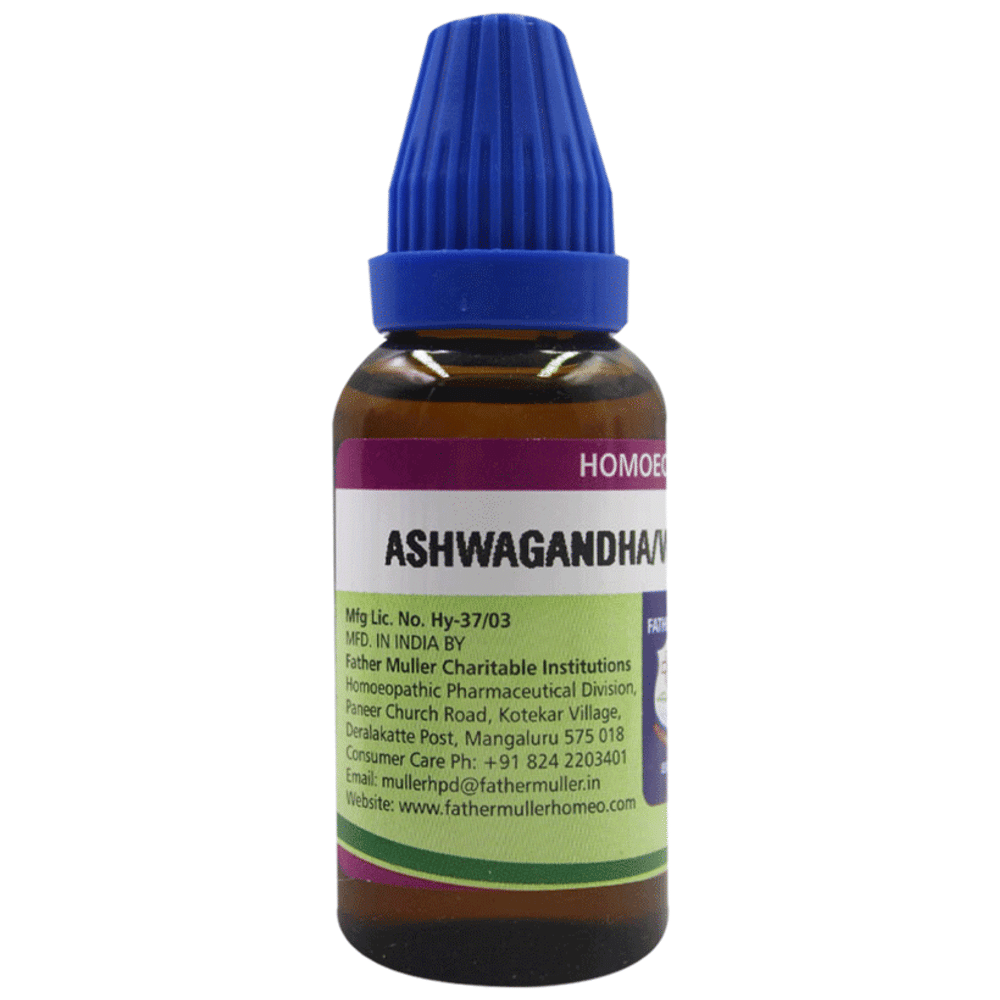 Father Muller Withania Somnifera (Ashwagandha) Drop Q bottle of 30 ml Oral Drops Father Muller Withania Somnifera (Ashwagandha) Drop Q bottle of 30 ml Oral Drops