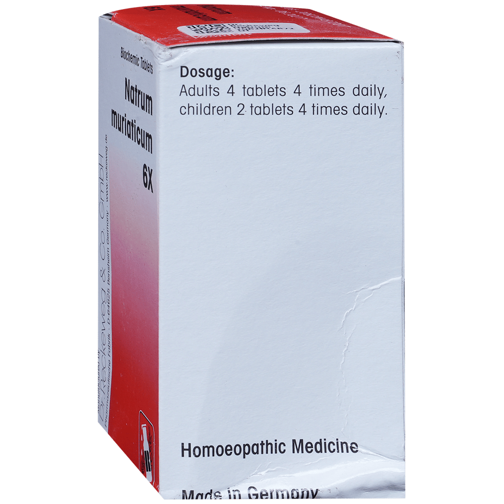 Dr. Reckeweg Natrum Muriaticum Biochemic Tablet 6X bottle of 20 gm Biochemic Tablet