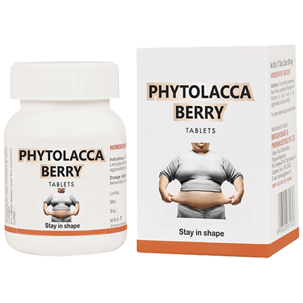 Bakson's Homeopathy Phytolacca Berry Tablet bottle of 75 tablets