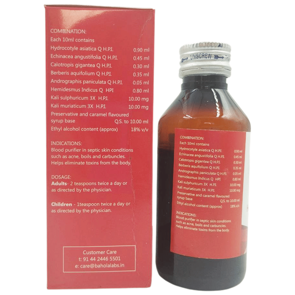 Bahola Haematone Tonic bottle of 100 ml Tonic