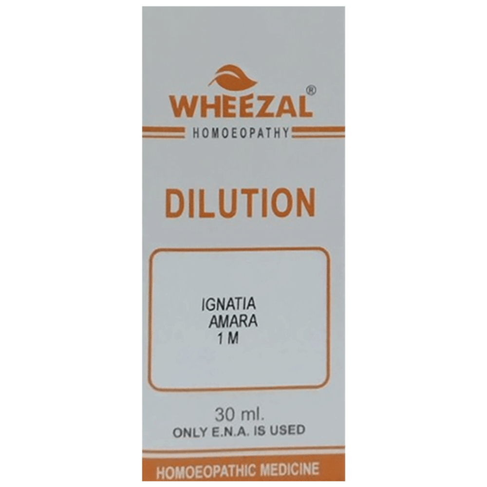Wheezal Ignatia Amara Dilution 1M bottle of 30 ml Dilution Wheezal Ignatia Amara Dilution 1M bottle of 30 ml Dilution