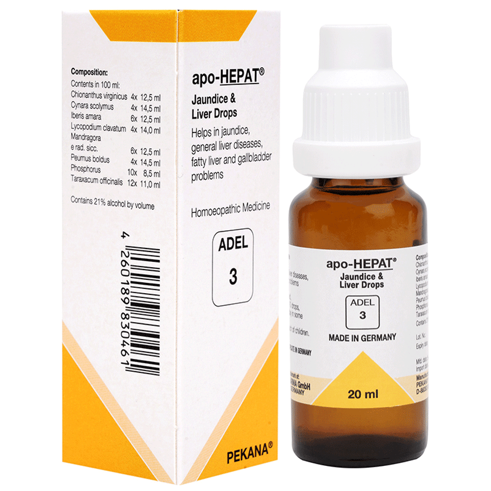 ADEL 3 Apo-Hepat Drop | For Liver Care Drop bottle of 20 ml Drop ADEL 3 Apo-Hepat Drop | For Liver Care Drop bottle of 20 ml Drop