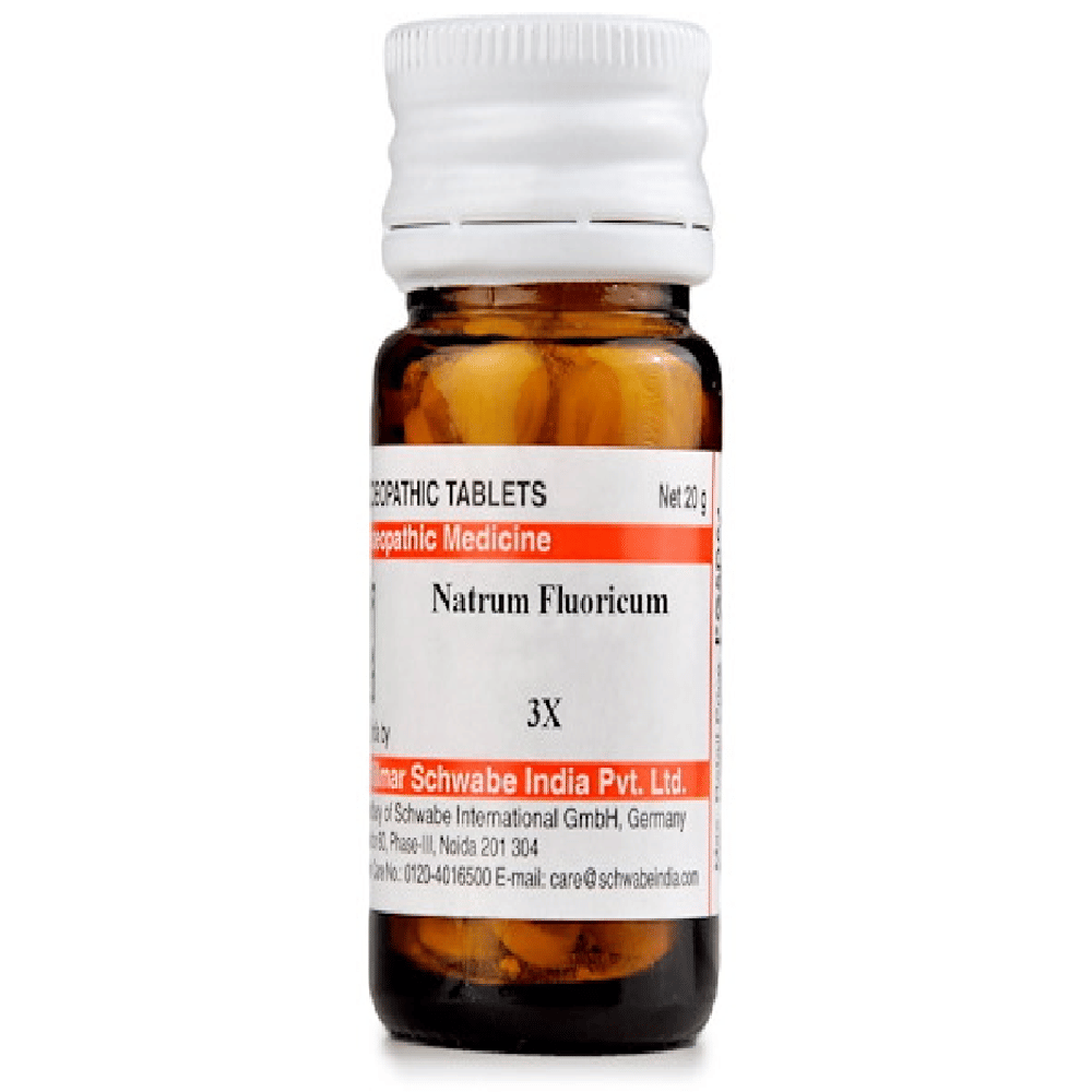 Dr Willmar Schwabe India Natrum Fluoricum Trituration Tablet 3X bottle of 20 gm Trituration Tablet