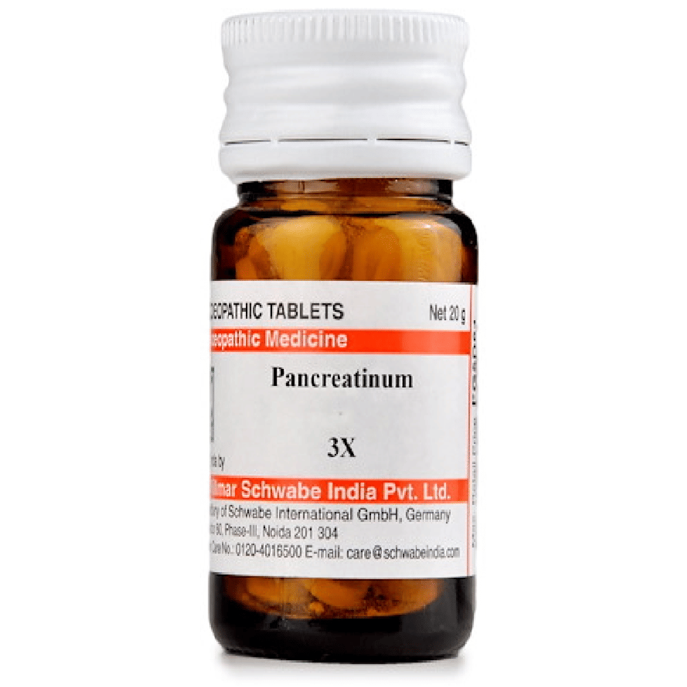 Dr Willmar Schwabe India Pancreatinum Trituration Tablet 3X bottle of 20 gm Trituration Tablet