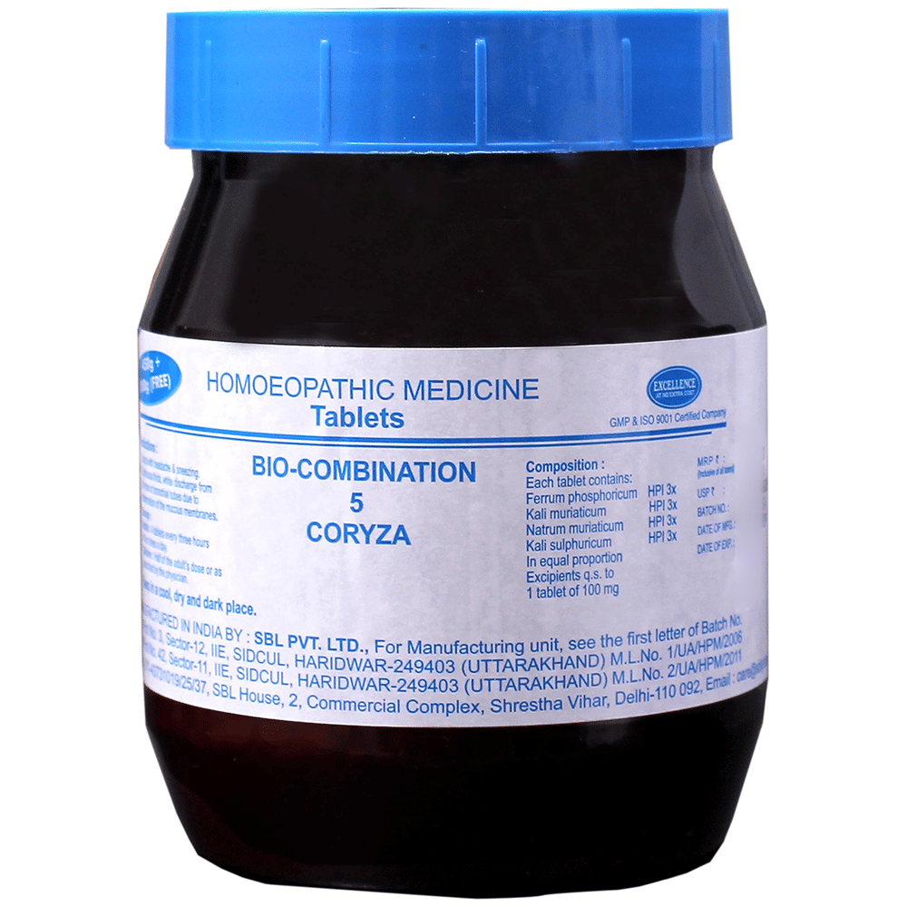 SBL Bio-Combination 5 Tablet bottle of 550 gm Biocombination Tablet