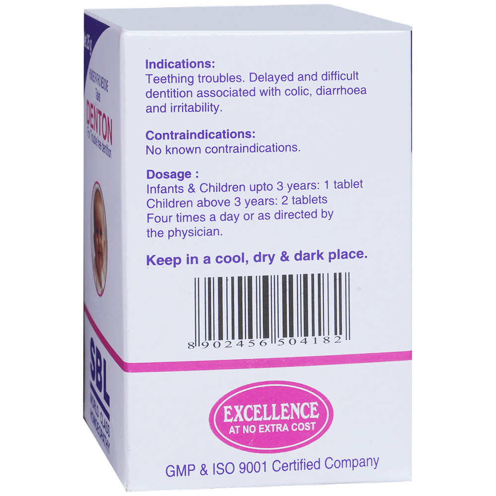 SBL Denton Tablet bottle of 25 gm Tablet