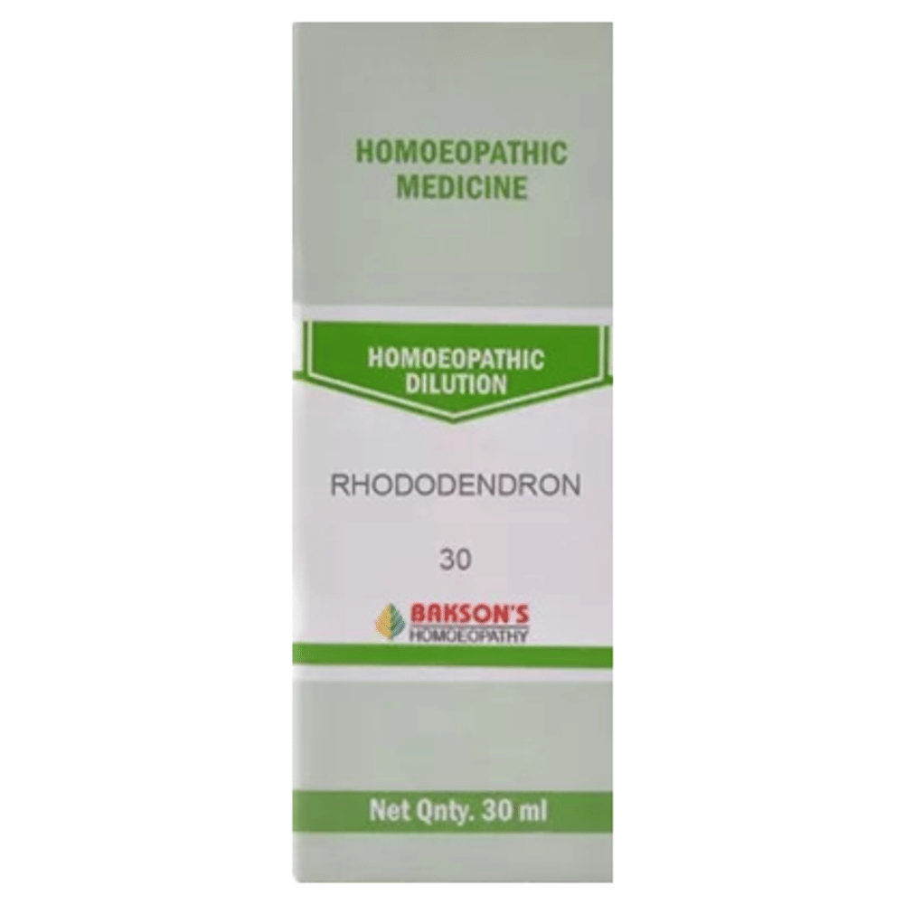 Bakson's Homeopathy Rhododendron Dilution 30 bottle of 30 ml Dilution Bakson's Homeopathy Rhododendron Dilution 30 bottle of 30 ml Dilution