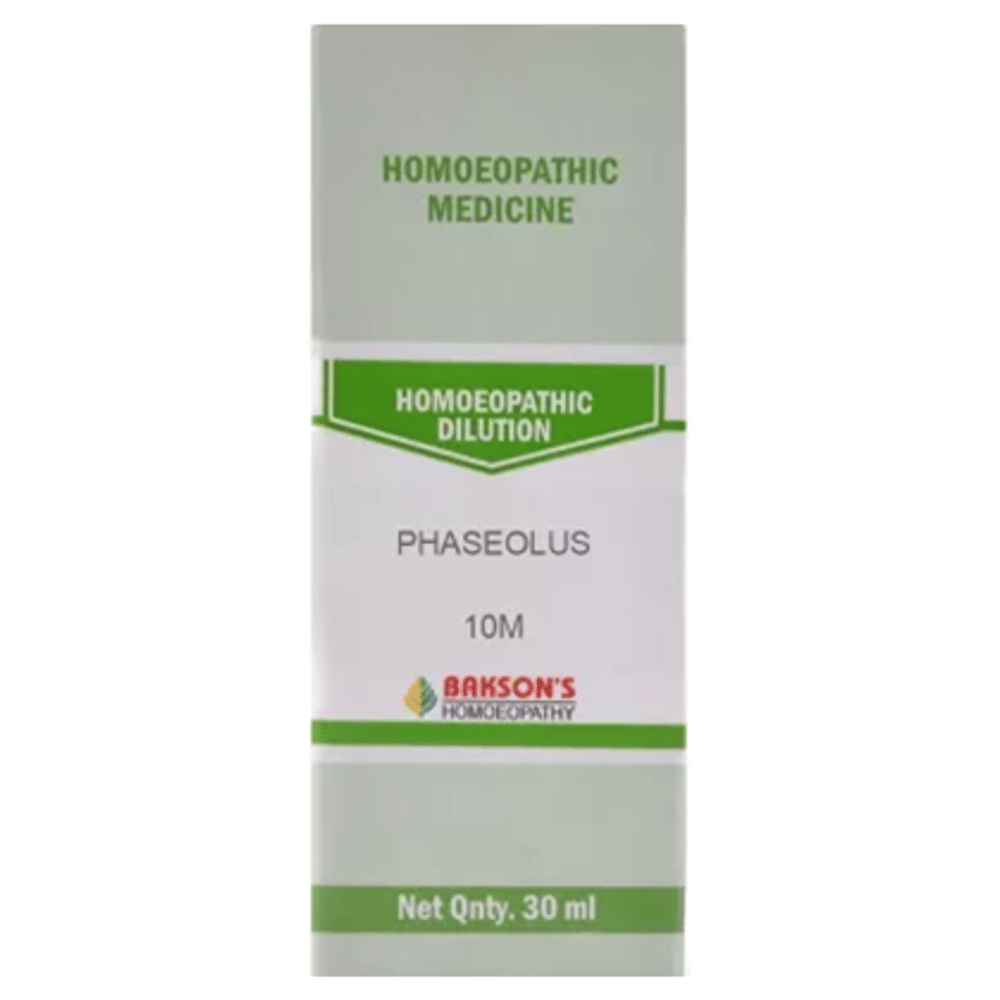 Bakson's Homeopathy Phaseolus Dilution 10M bottle of 30 ml Dilution