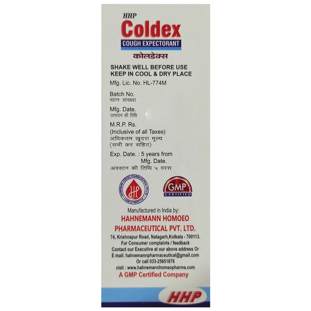 Coldex Cough Expectorant bottle of 100 ml Expectorant