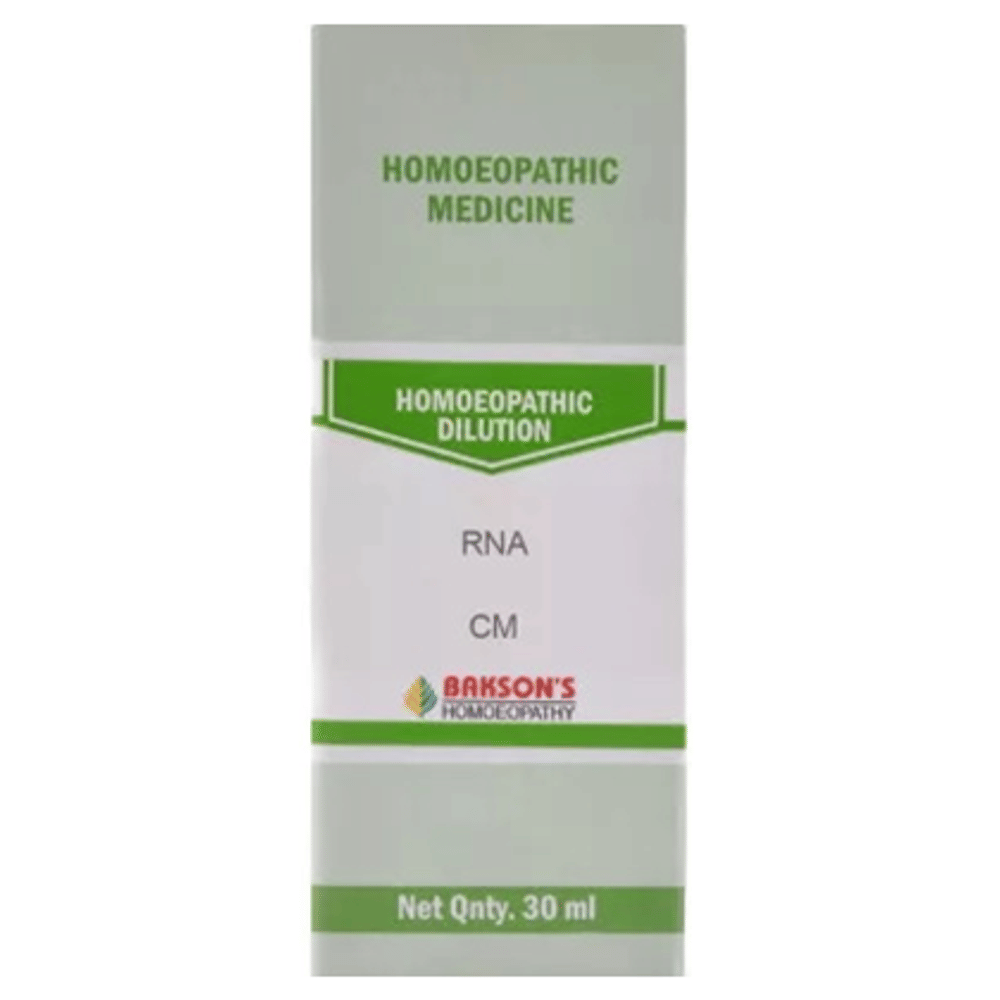 Bakson's Homeopathy RNA Dilution CM bottle of 30 ml Dilution