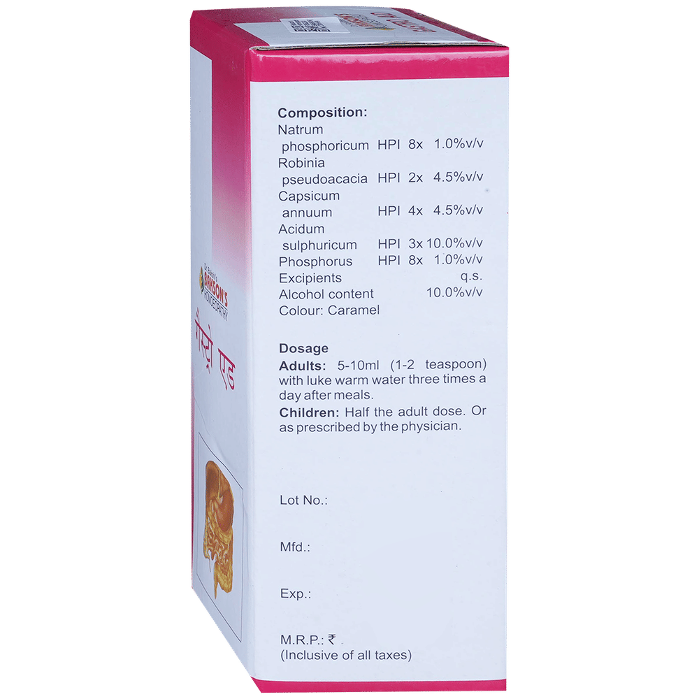 Bakson's Homeopathy Gastro Aid Syrup bottle of 450 ml Syrup